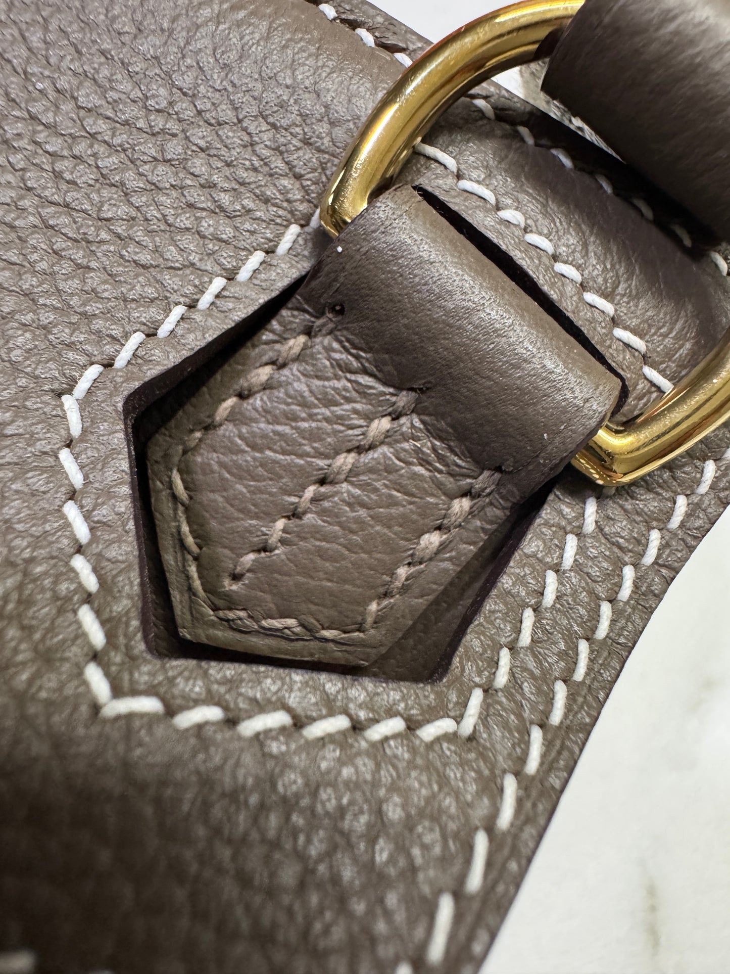 HERMES Jypsiere Mini 大象灰 金扣 evercolor 18 etoupe GHW