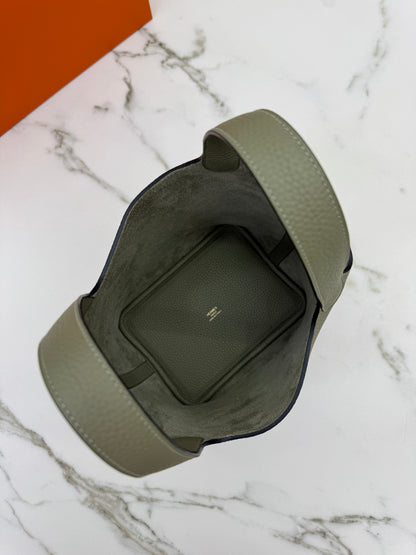 HERMES Picotin Lock 18 鼠尾草綠金扣 Q1 Sauge GHW￼
