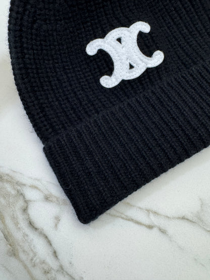 CELINE Cashmere 凱旋門Logo冷帽