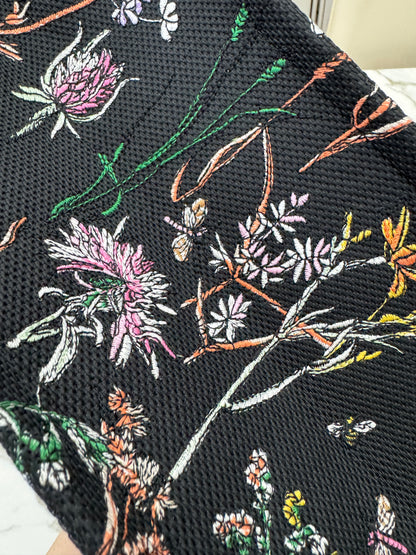 DIOR Book Tote Herbarium Black Medium