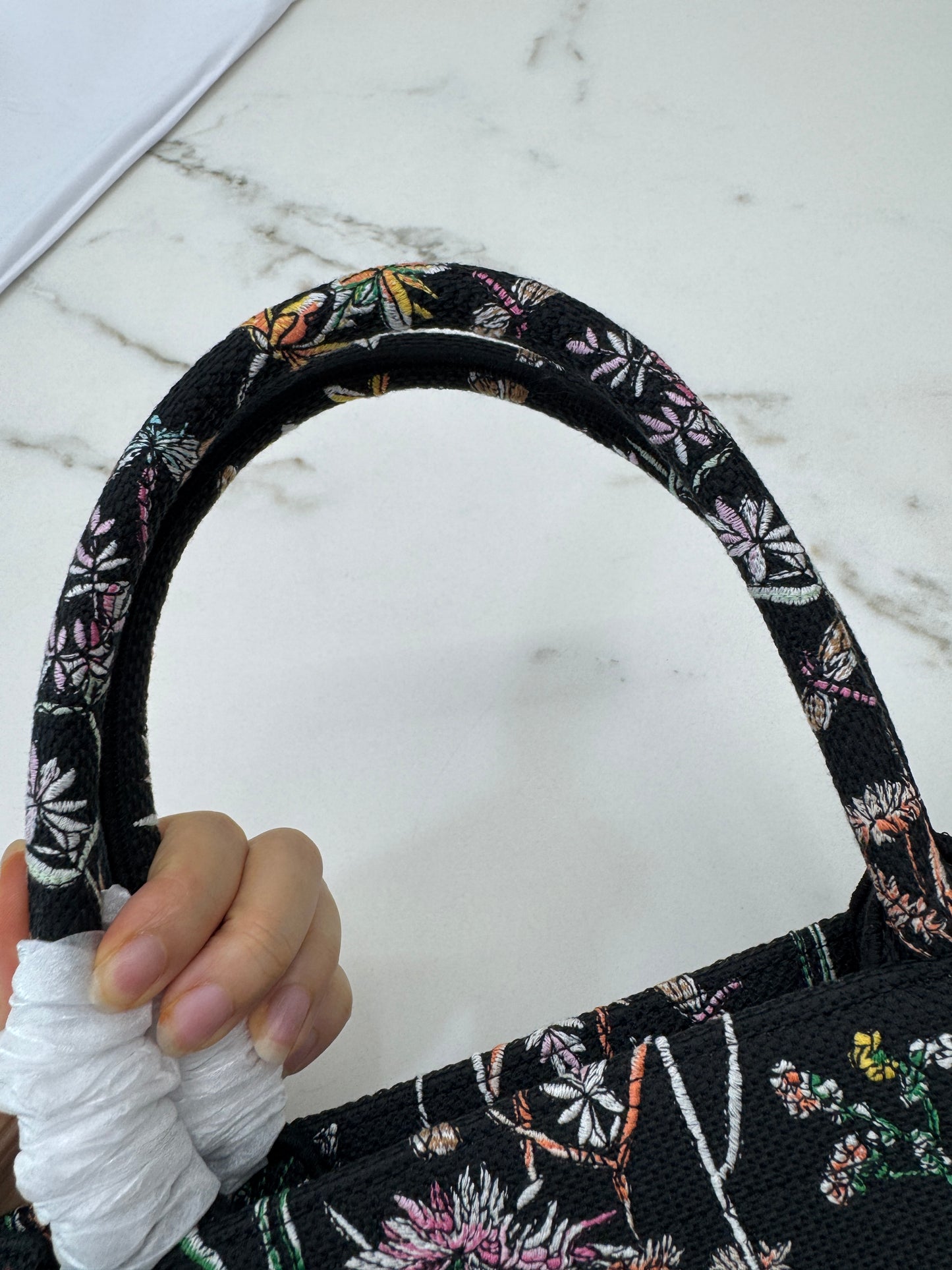 DIOR Book Tote Herbarium Black Medium