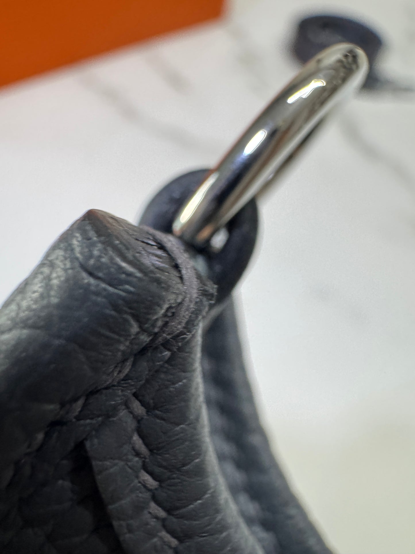 HERMES Mini Evelyn 石板灰銀扣 85 Ardoise PHW