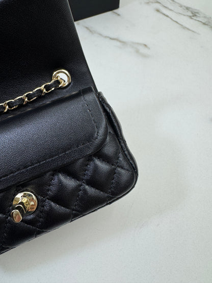 CHANEL 迷你CF包掛 黑色