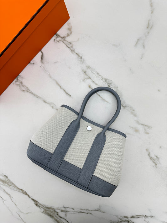 HERMES Neo Garden Party 23 木偶灰 Negonda Canvas