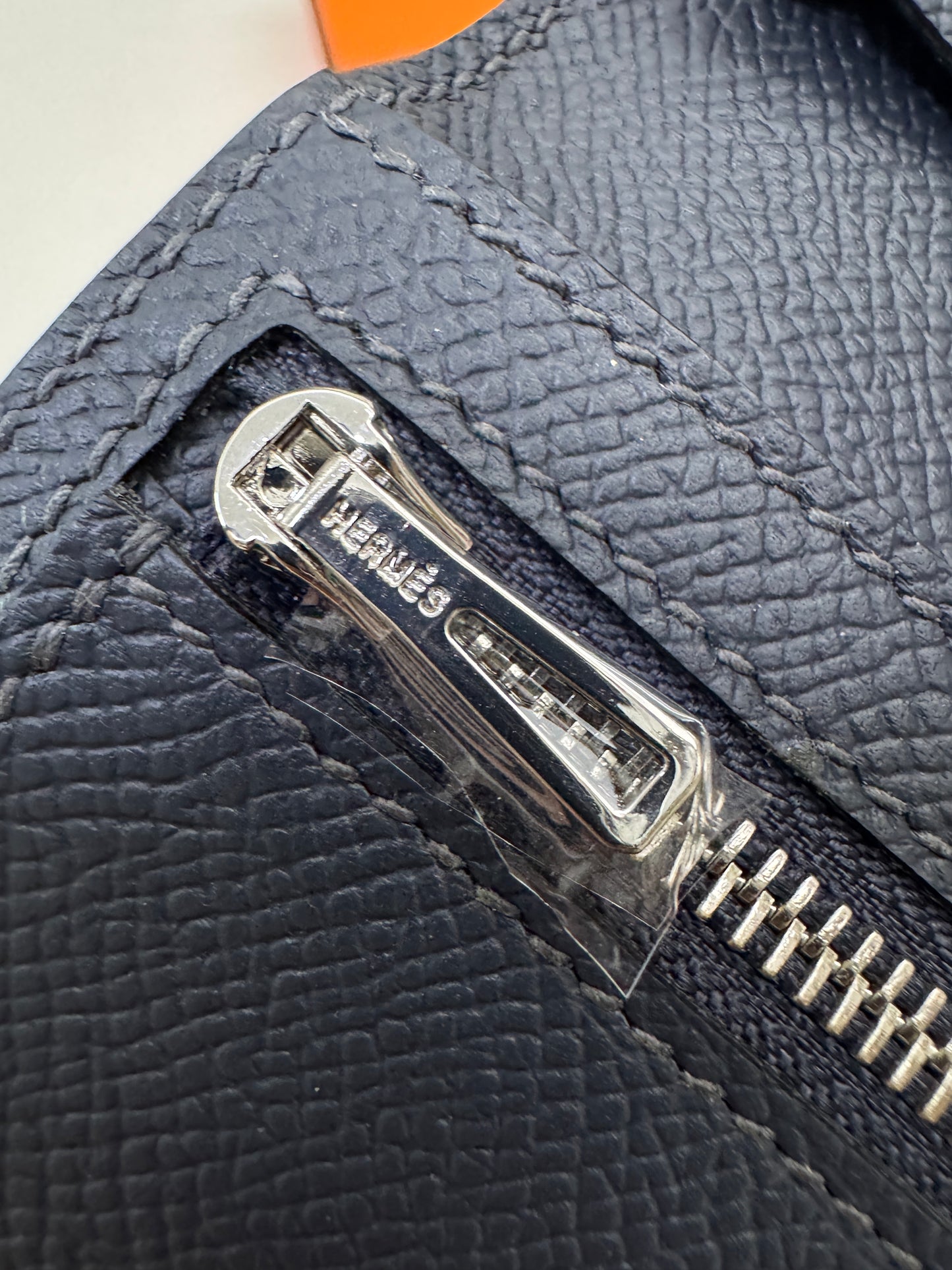 HERMES Bearn Wallet 午夜藍銀扣 Epsom Bleu Nuit PHW