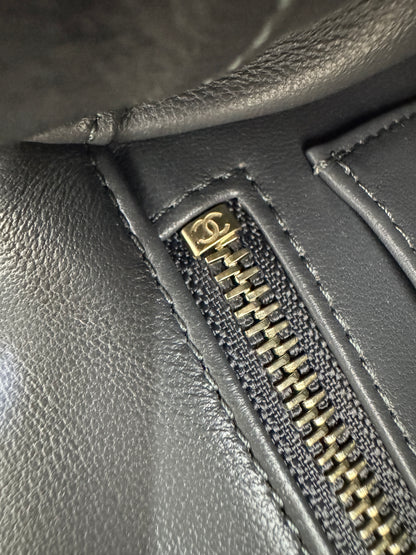 CHANEL 金球 Mini CF20 石墨灰 深灰羊皮