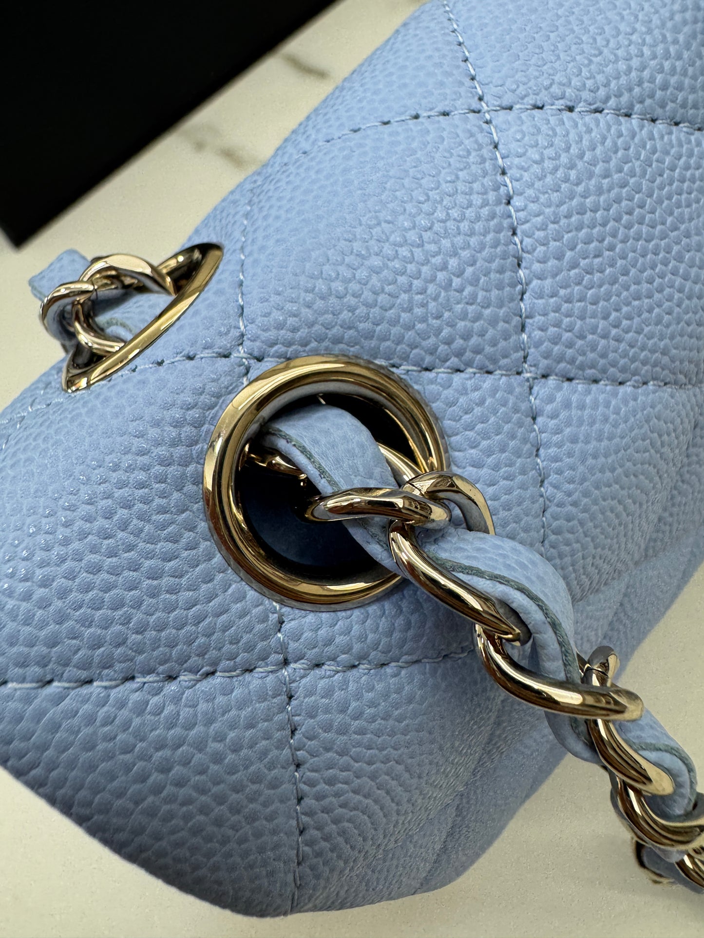 CHANEL CF23 Small 23P粉藍色