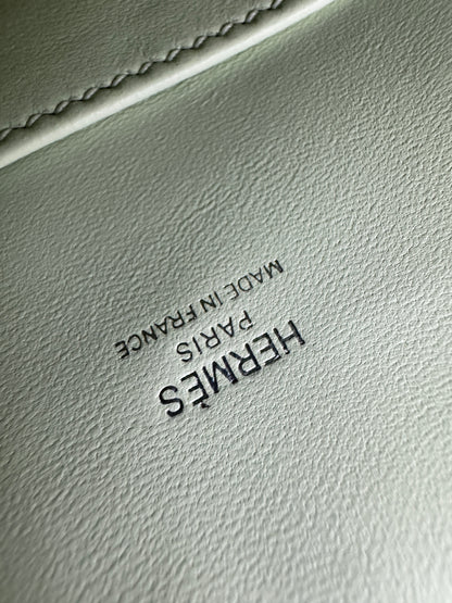 HERMES Mini Bolide 氣泡綠 山羊皮 銀扣 Mysore Vert Fizz PHW