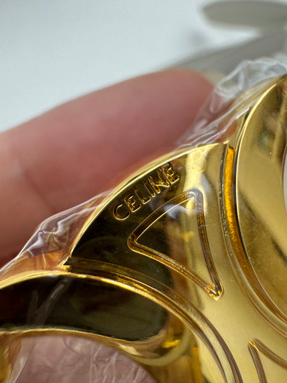 CELINE 凱旋門皮帶 白色 1.8cm