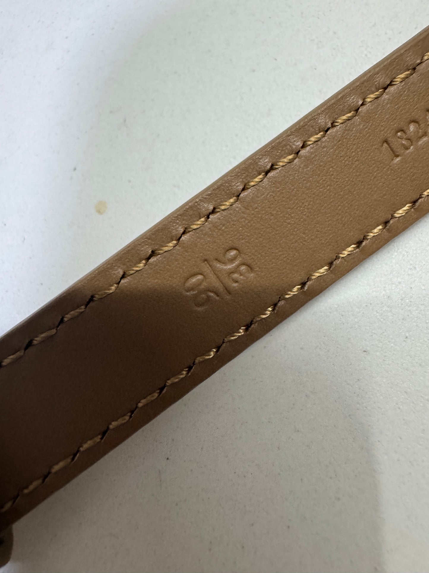 LOEWE 皮帶 卡其色金扣 Pebble Belt