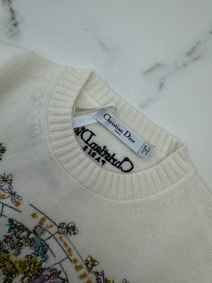 DIOR 星星花朵刺繡毛衣
