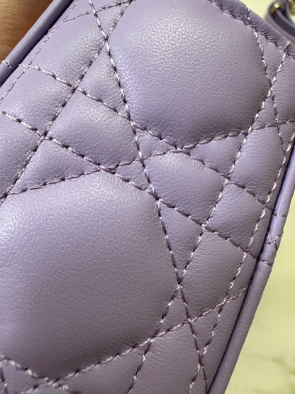 DIOR Mini Lady Dior 紫色羊皮