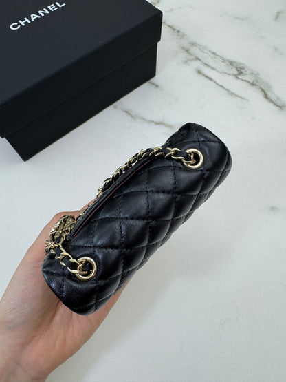 CHANEL 迷你CF包掛 黑色