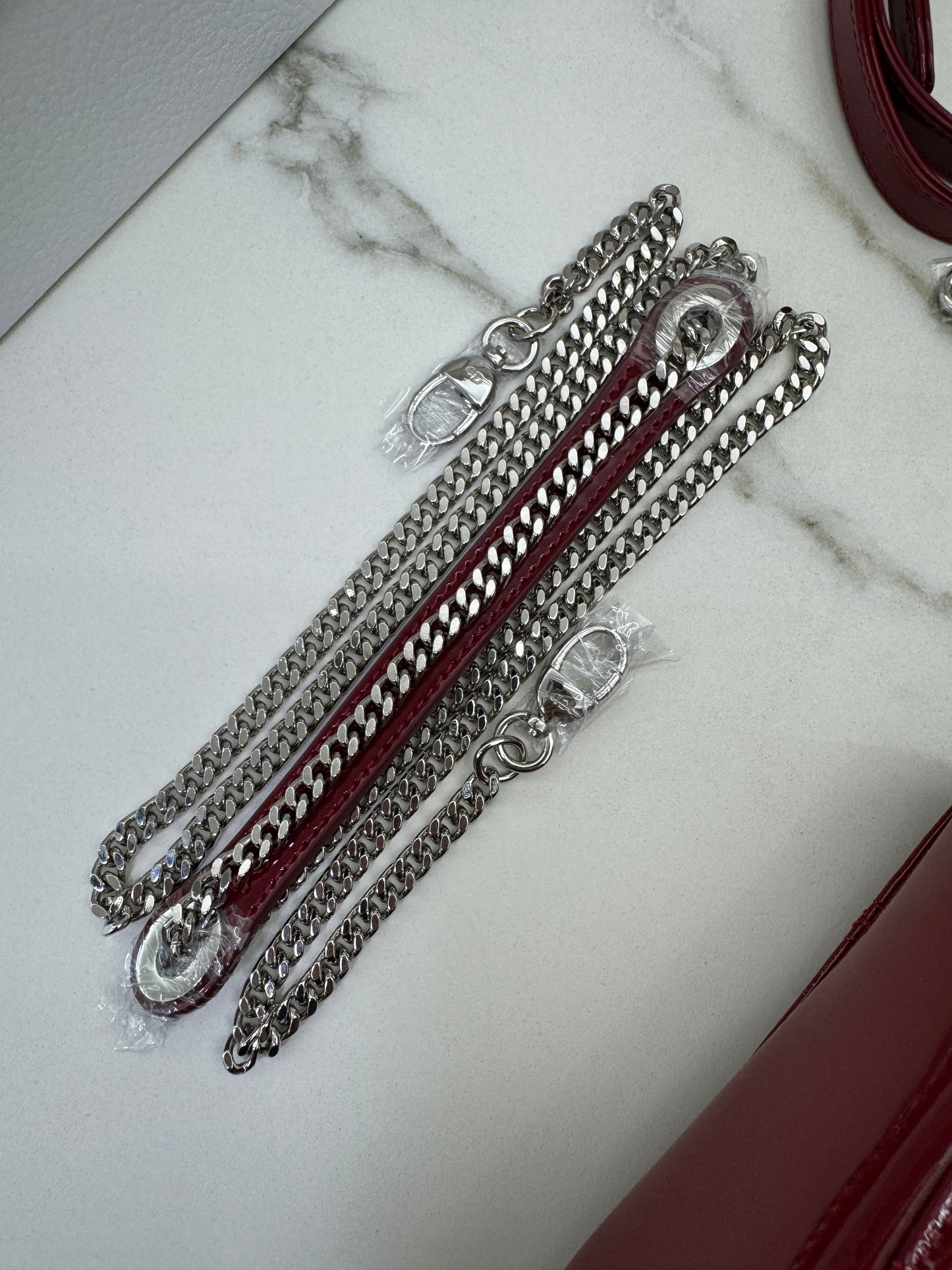DIOR Mini Lady Dior 漆皮Cherry Red Shinny Calfskin