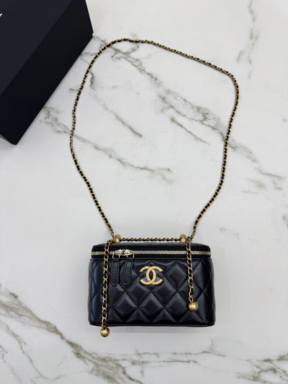 CHANEL 25S 雙金珠長盒子 Vanity