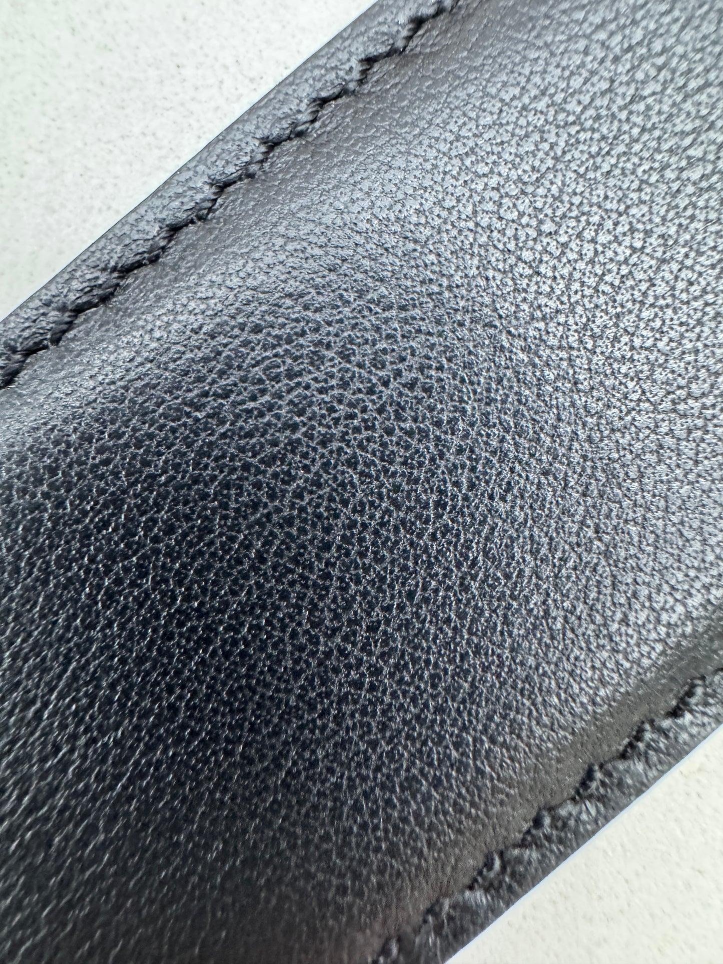 MIU MIU 黑銀皮帶 30mm