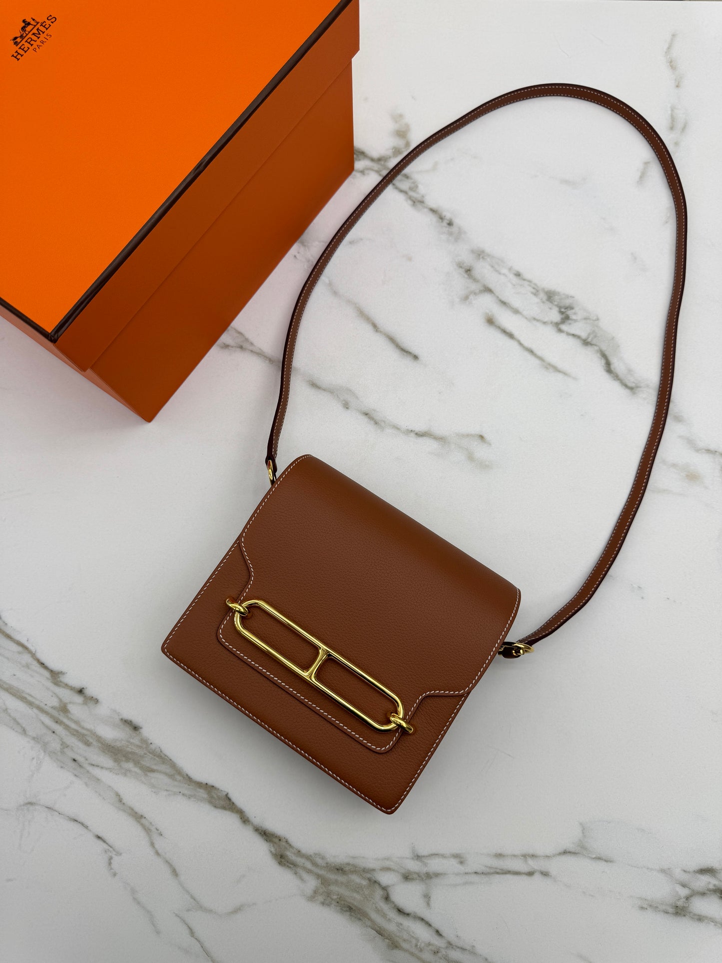 HERMES Mini Roulis Gold Evercolor GHW