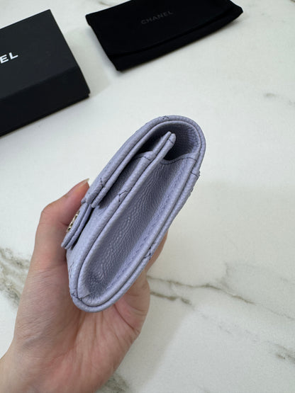 CHANEL 21K 香芋紫 CF Cardholder