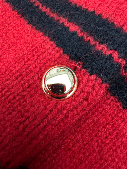 MIU MIU 紅色條紋針織開衫