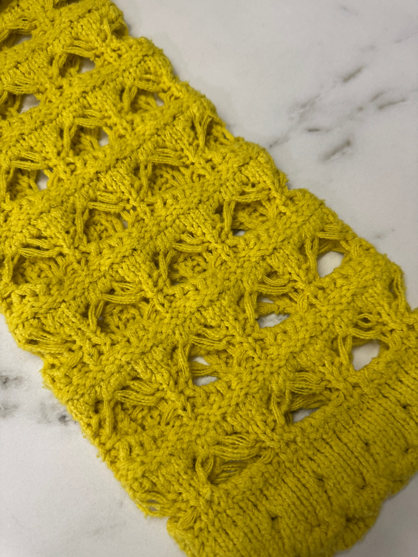 CHANEL 25C 鏤空開衫 黃色