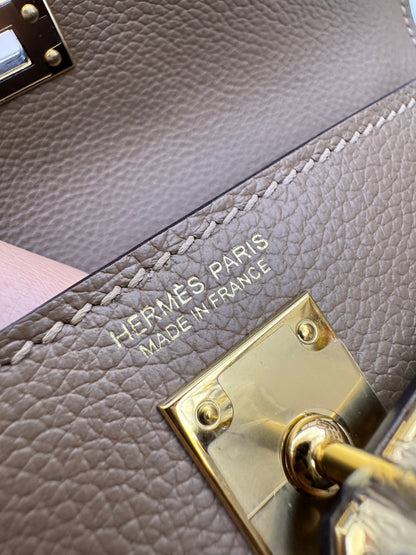 HERMES Kelly Danse 馬爾法米金扣 Evercolor 8Q GHW