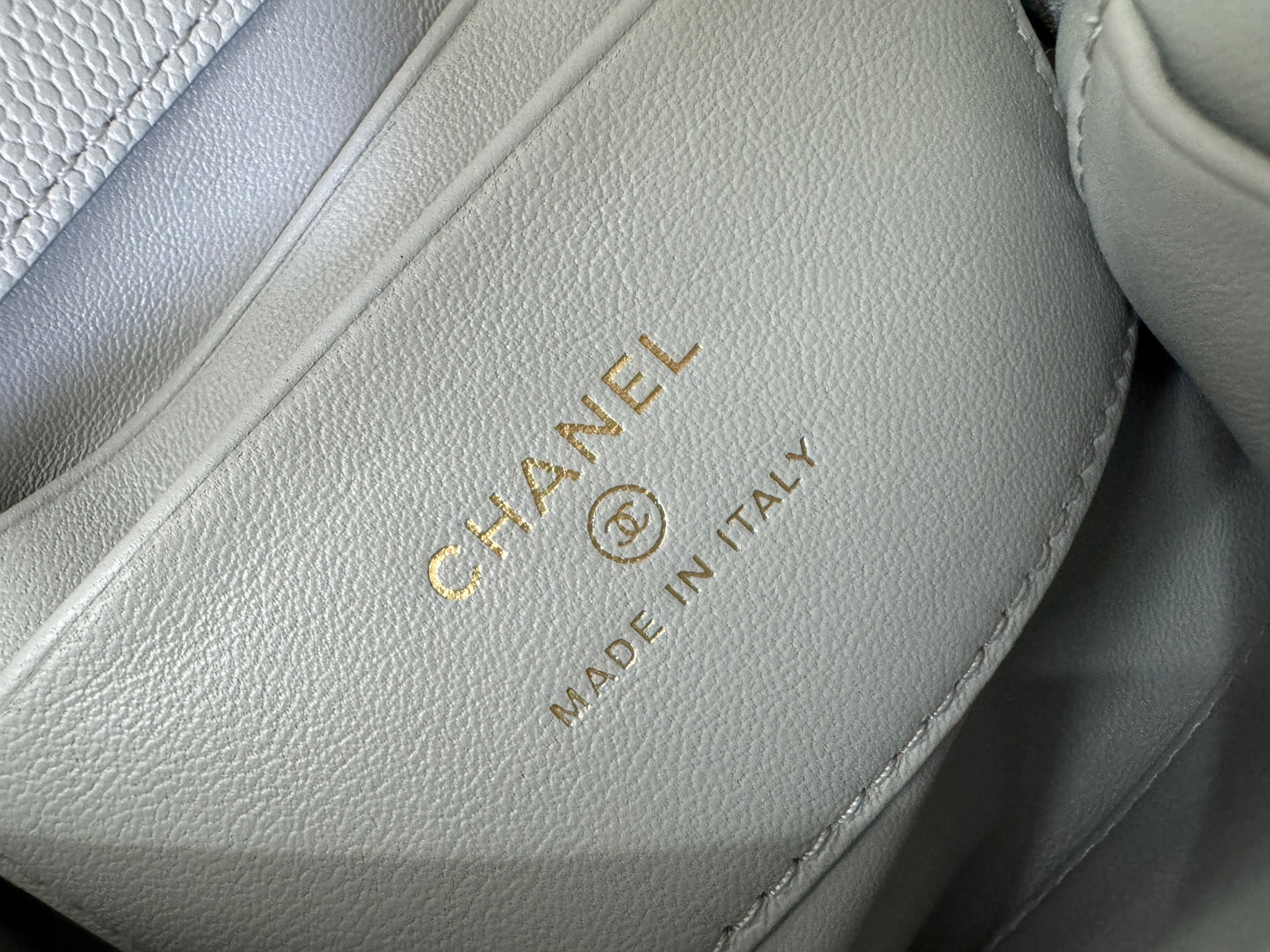 CHANEL 超Mini Coco Handle 24K 灰藍色