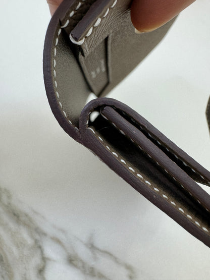 HERMES Bearn Mini Wallet 散紙位 大象灰銀扣 Epsom PHW