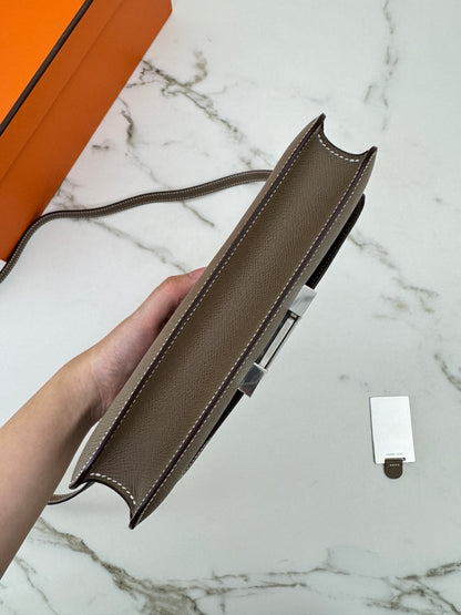 HERMES Constance Elan 大象灰銀扣 Epsom Etoupe PHW
