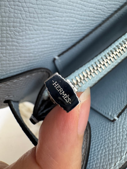 HERMES Kelly to-go 聖杯藍 08 Blue Pale Epsom PHW
