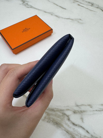 HERMES Calvi Duo 海軍藍 7U Navy Epsom