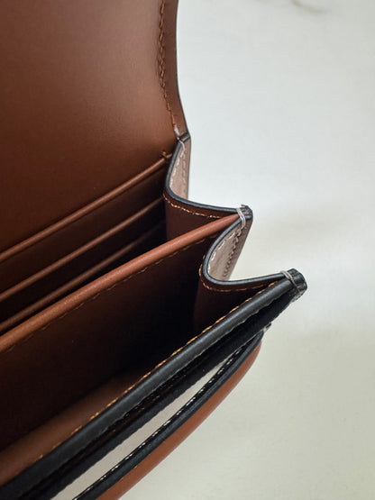CELINE Canvas 老花雙層卡包
