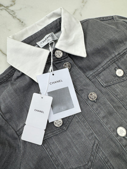 CHANEL 25P 灰色牛仔外套 Denim Jacket