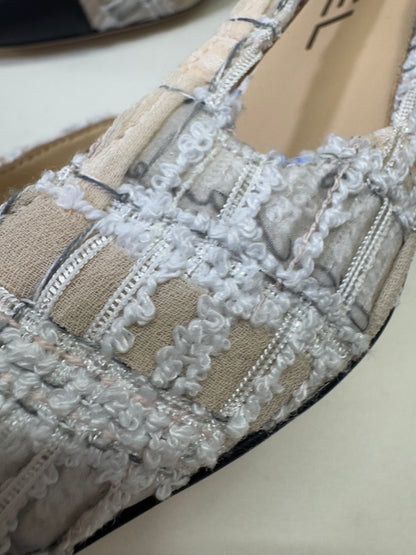 CHANEL 22P蕾絲字母 Slingback