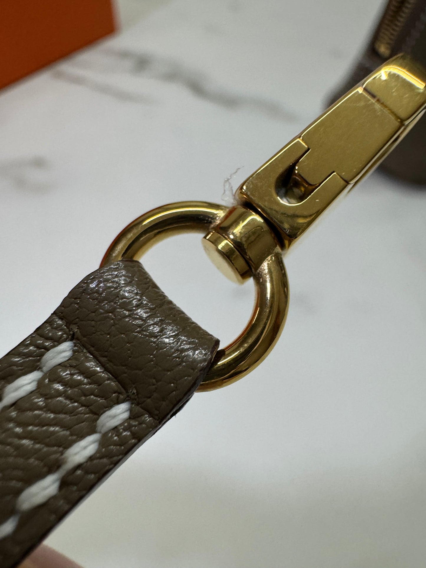 HERMES Mini Bolide 大象灰山羊皮 金扣