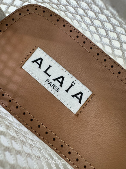 ALAIA 漁網芭蕾舞鞋 白色