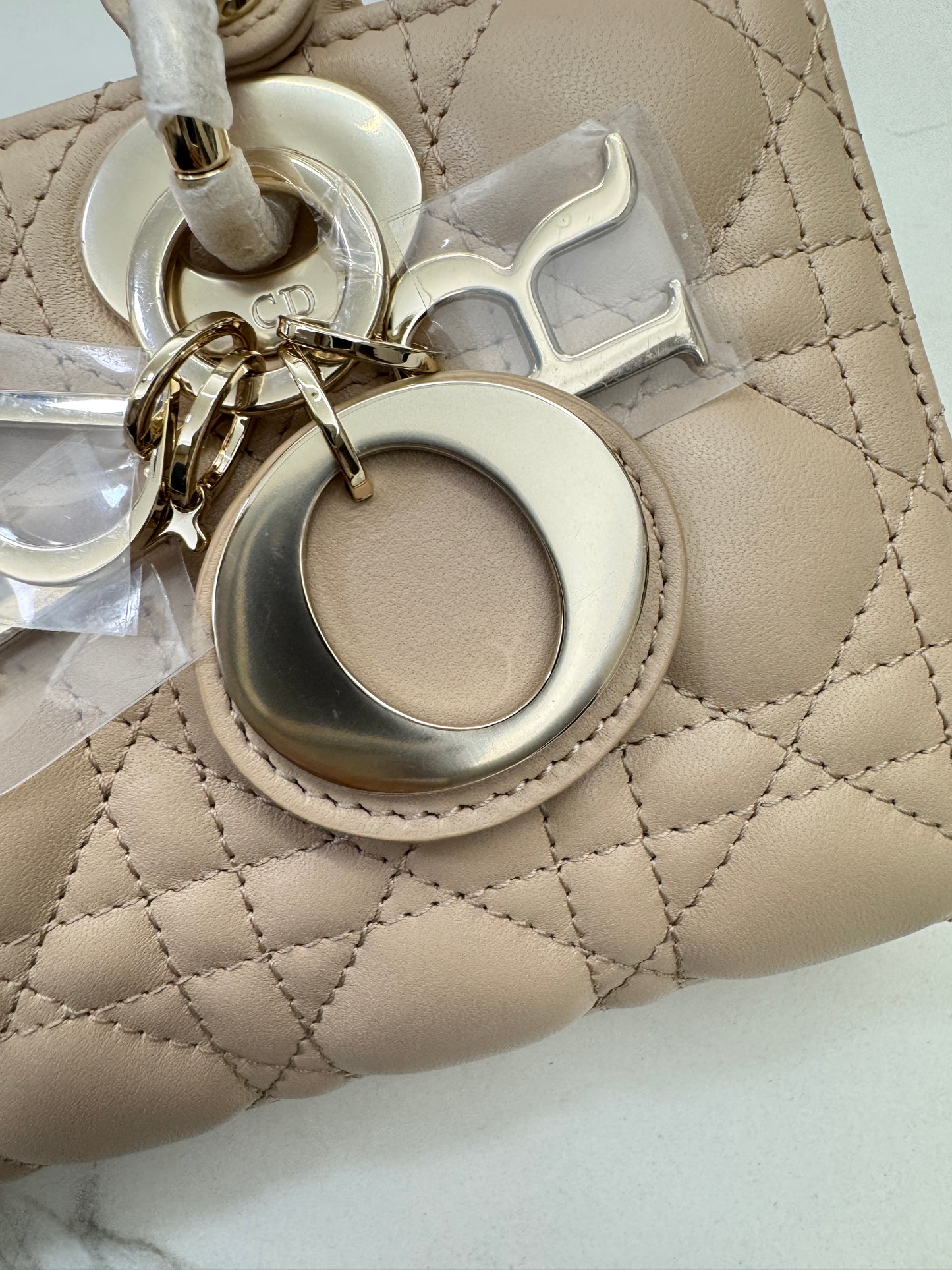 DIOR D-Joy Small 胭脂米 Powder Beige￼