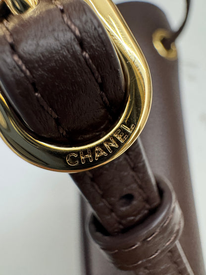 CHANEL Mini Maxi Flap 巧克力色