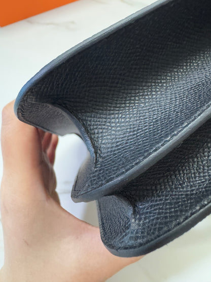 HERMES Mini Constance 黑色 玫瑰金扣 Epsom