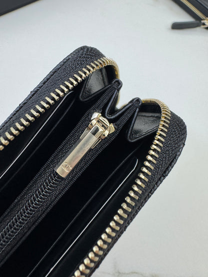 CHANEL 24B半鑽扣 加大零錢包 可放對摺紙幣