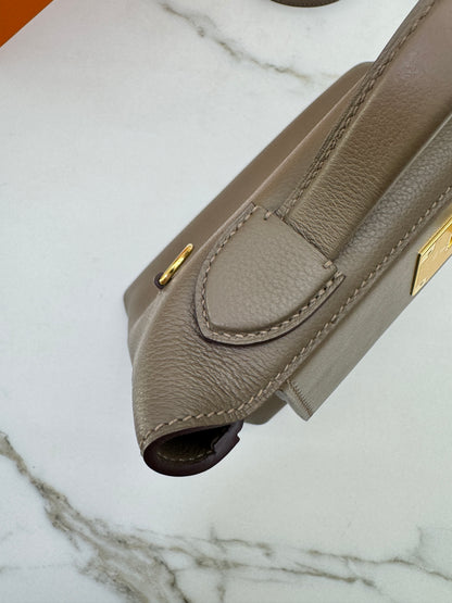 HERMES Mini 2424 大象灰金扣 Evercolor Etoupe GHW