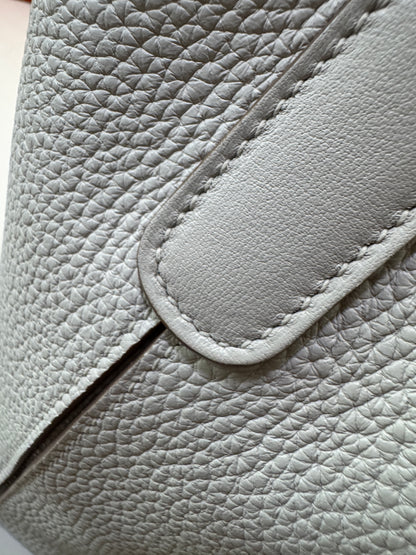 HERMES In The Loop 豬鼻菜籃子 M4奶灰色銀扣 Gris Pale PHW