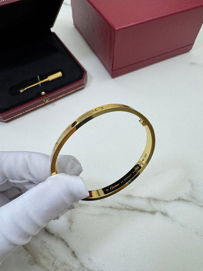 CARTIER Love Bracelet Brushed Gold Color