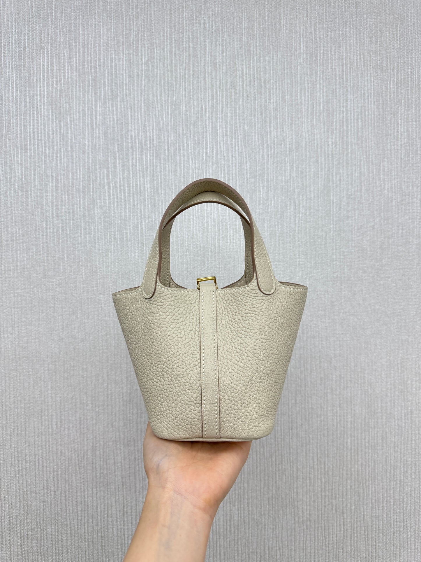 HERMES Picotin Lock 14 奶昔白金扣 TC Craie GHW