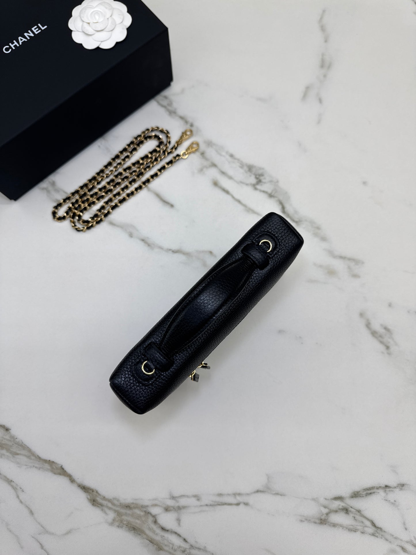 CHANEL 26A 荔枝紋LP盒子包 中號23cm
