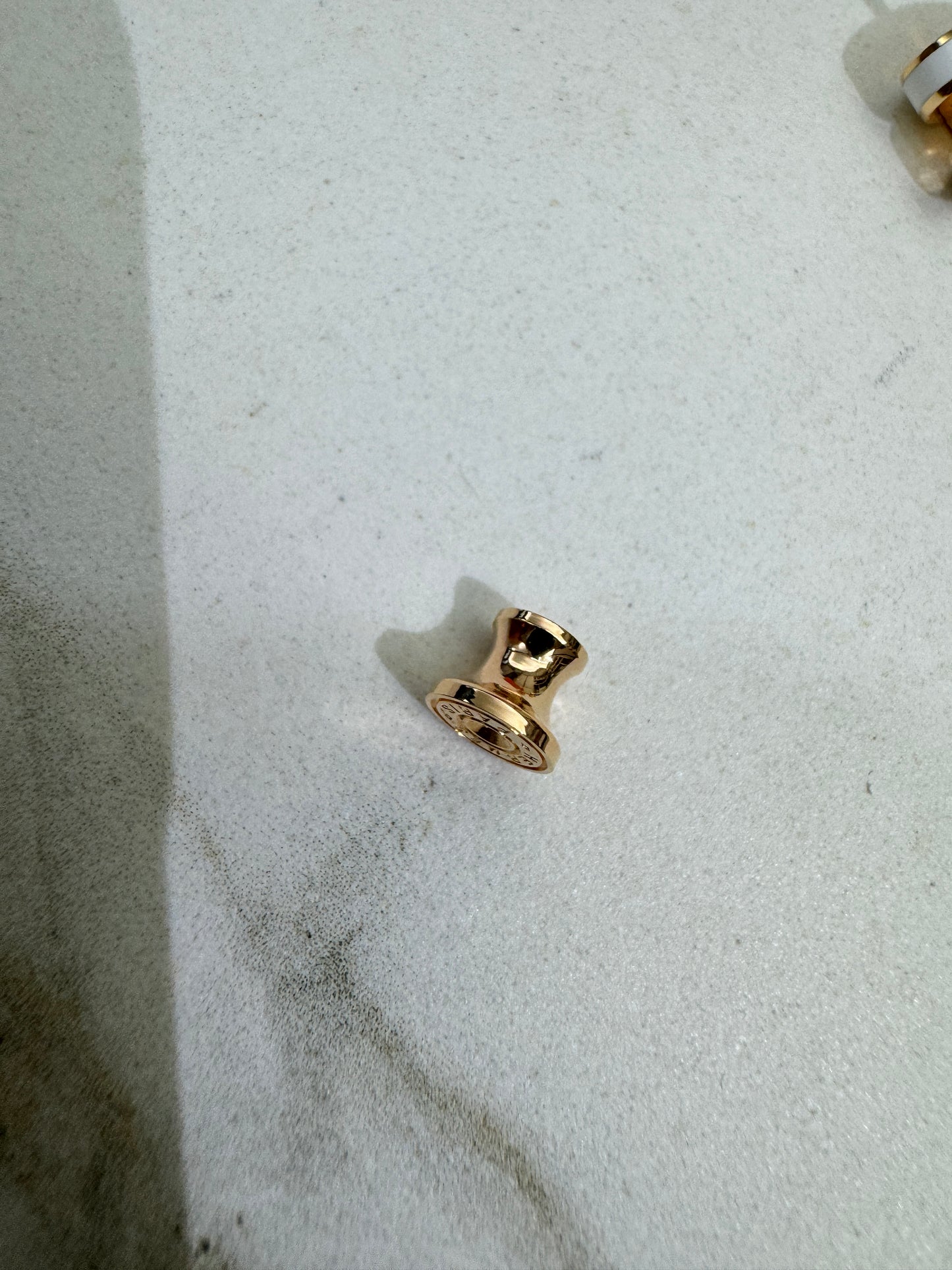 HERMES Mini Pop H 玫瑰金拼色耳環