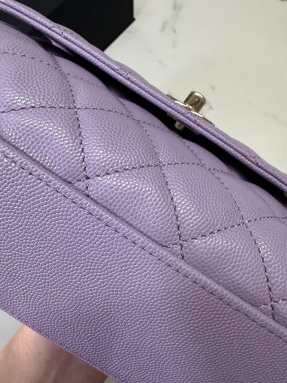CHANEL Coco Handle 24P紫色 Small