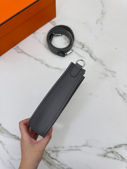 HERMES Mini Evelyne 積雨雲灰銀扣 Gris Meyer PHW