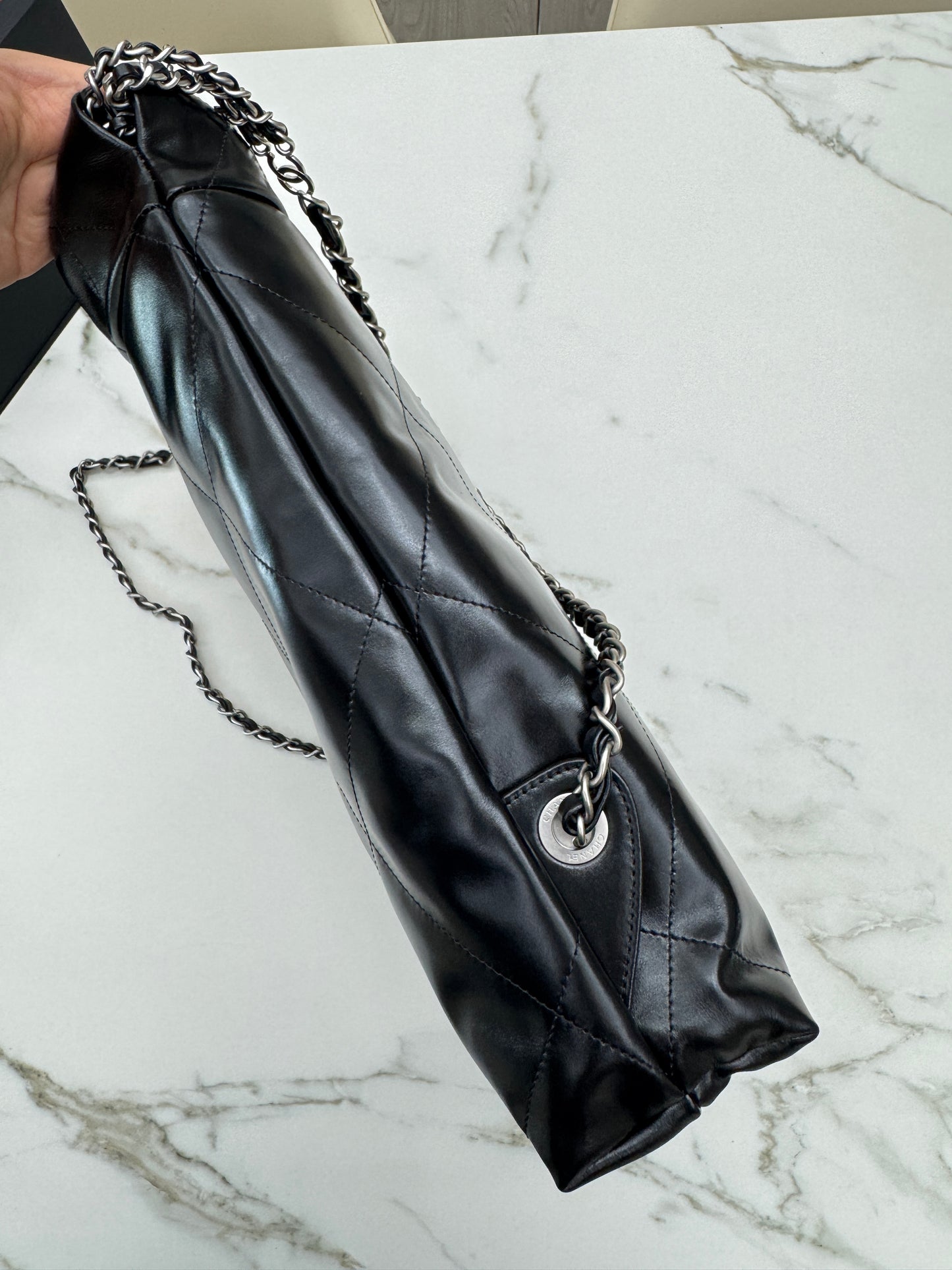 CHANEL 22Bag Backpack 黑銀 Black PHW