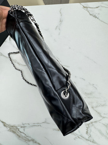 CHANEL 22Bag Backpack 黑銀 Black PHW