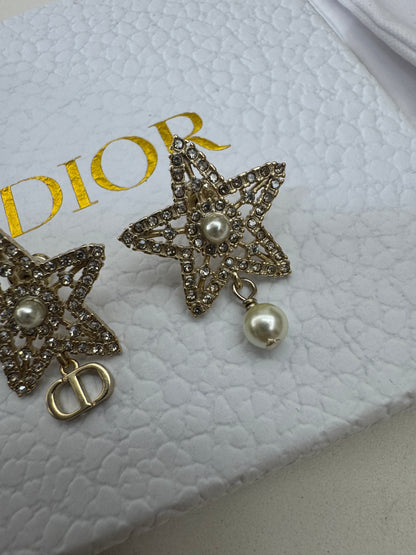 DIOR Nuit Etoilee 淡金色耳環